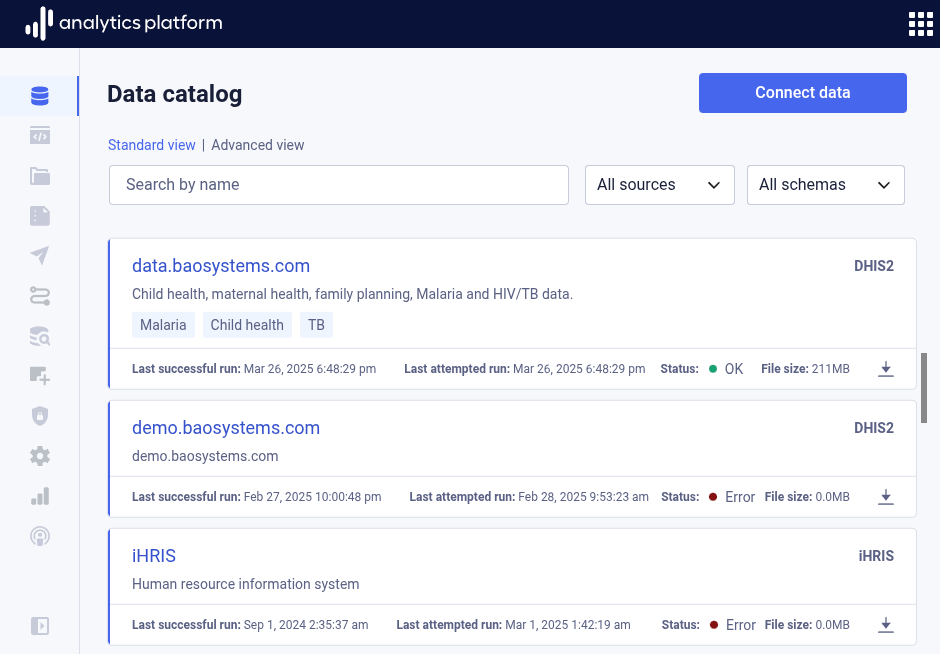 Data catalog