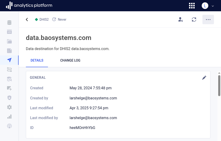 Destination overview